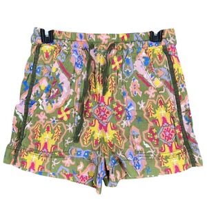 Zara High Waist Pull On Drawstring‎ Southwestern Boho Festival Shorts Womens S